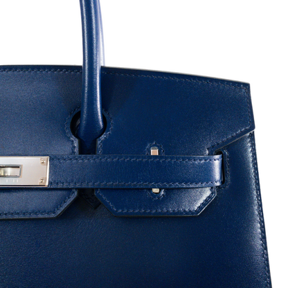 Hermes Blue Saphir Sellier Birkin 30