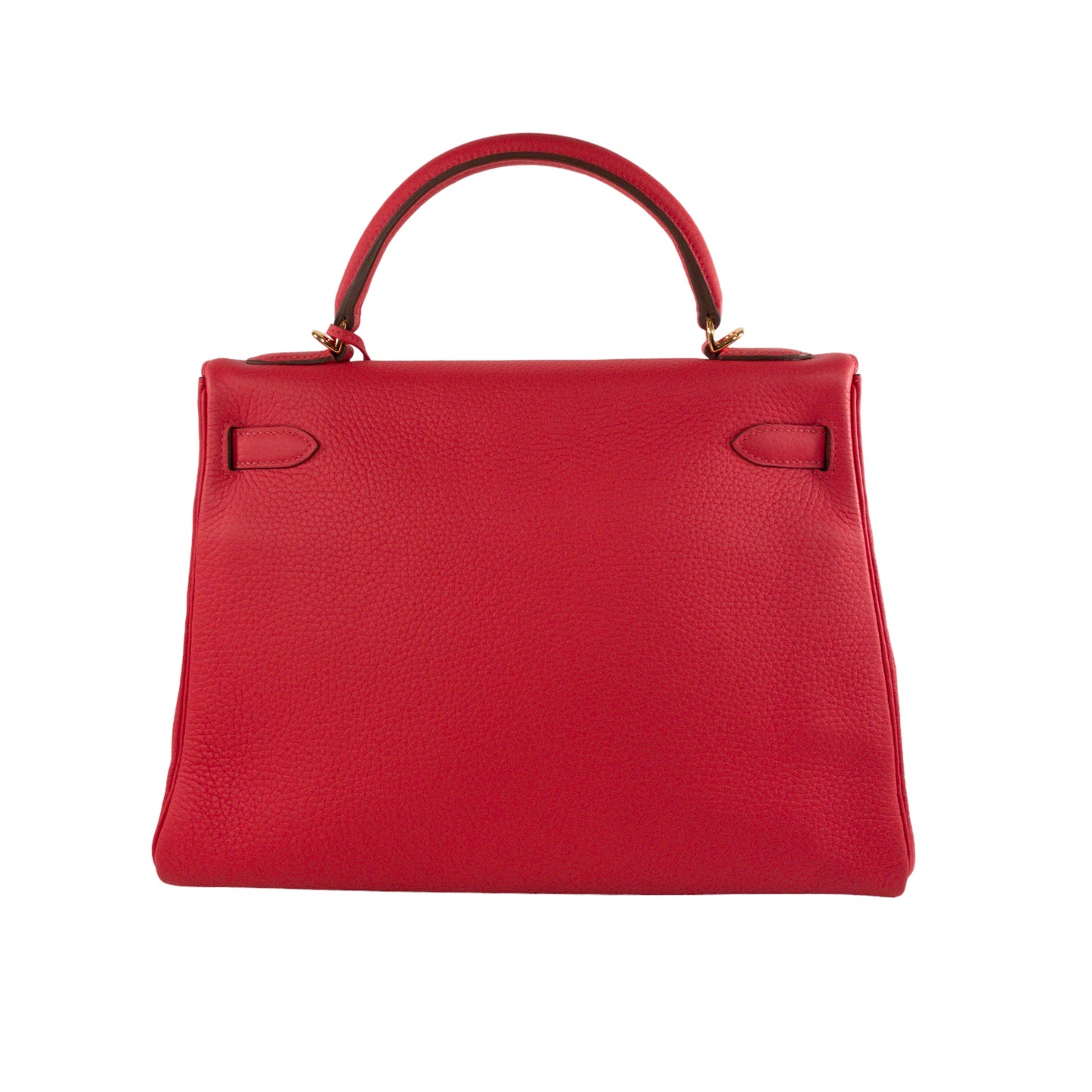 Hermes Kelly 32cm Rouge Pivoine Clemence GHW