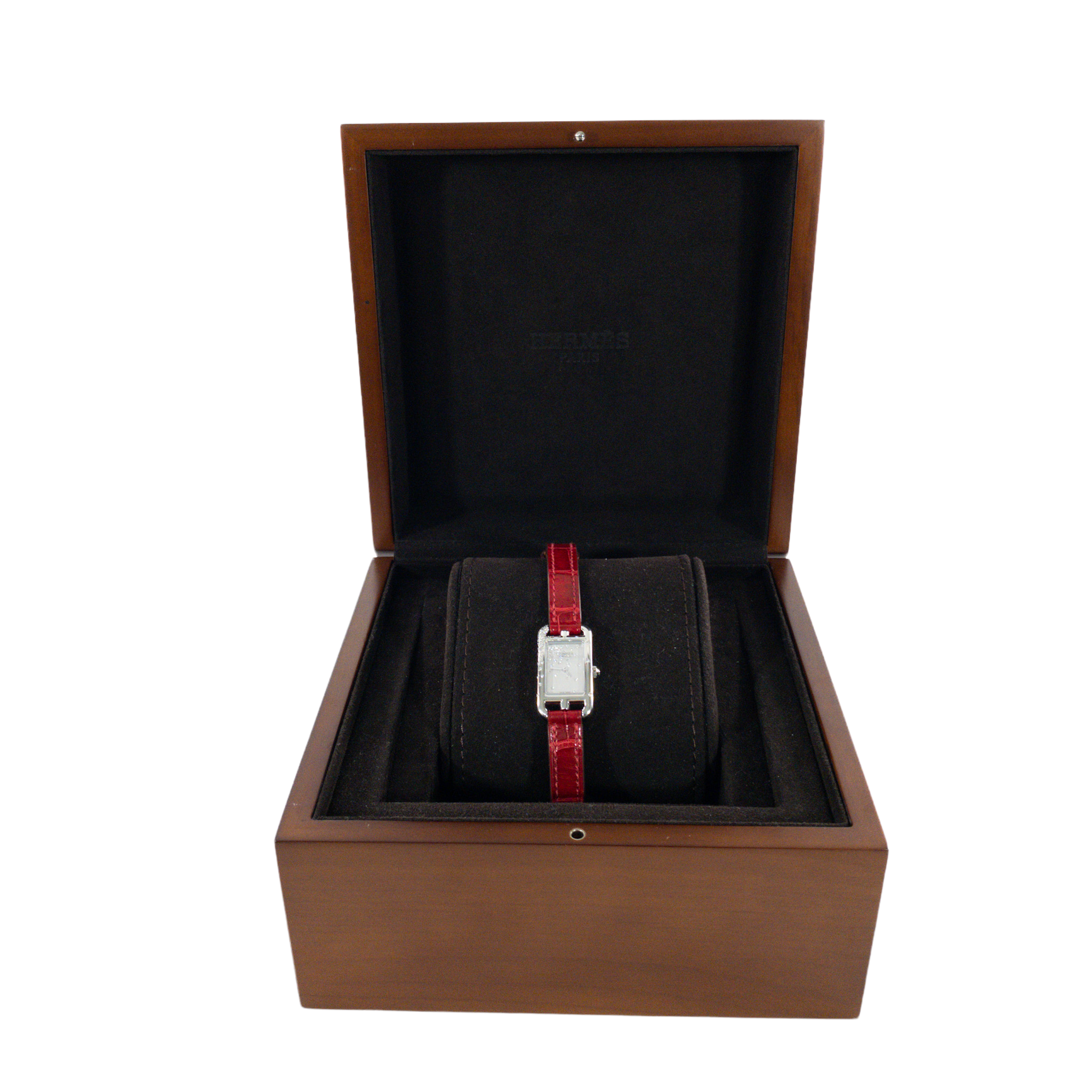 Hermes Braise Alligator Watch w DIamonds