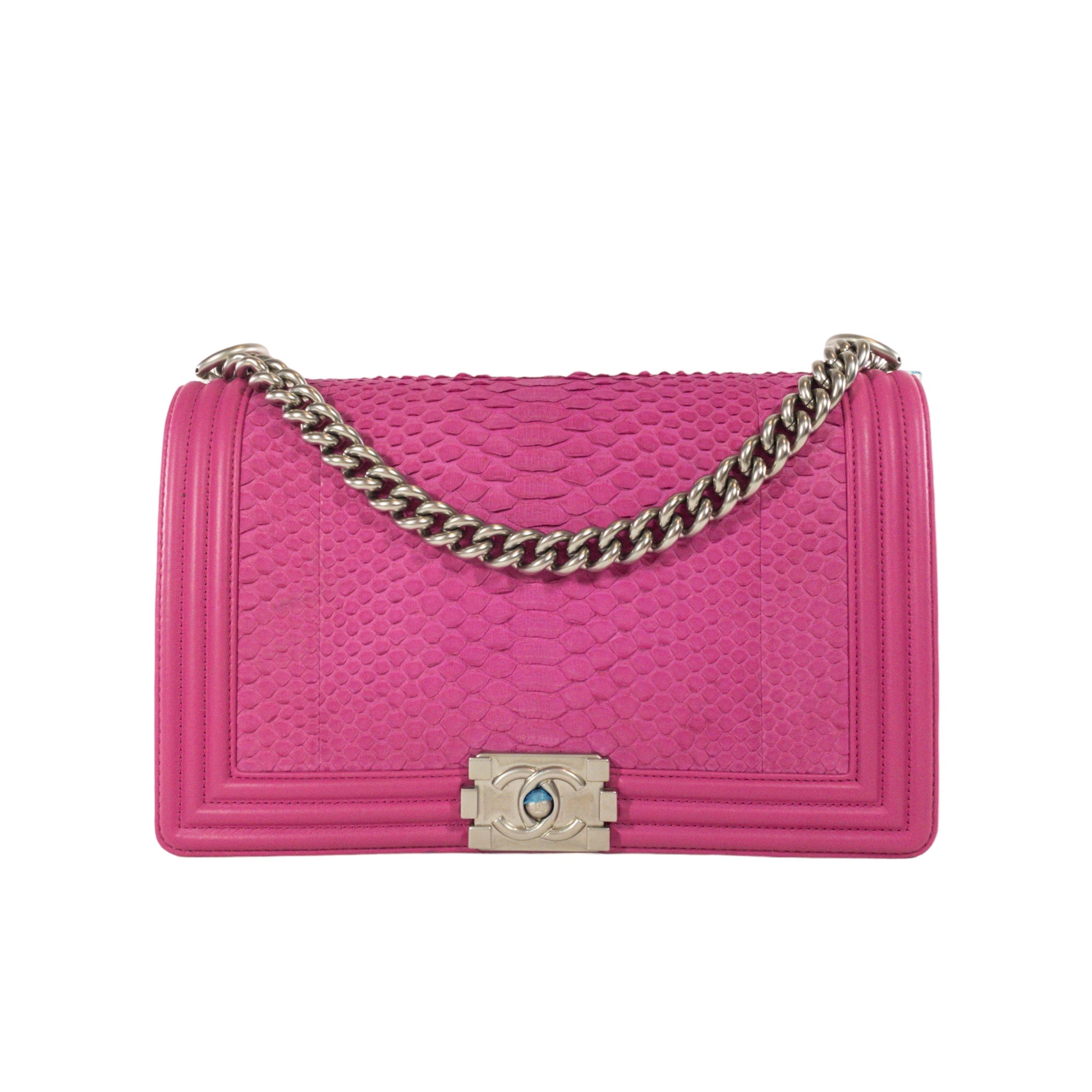 Chanel Pink Python Large Boy Bag SHW – Consign of the Times ™