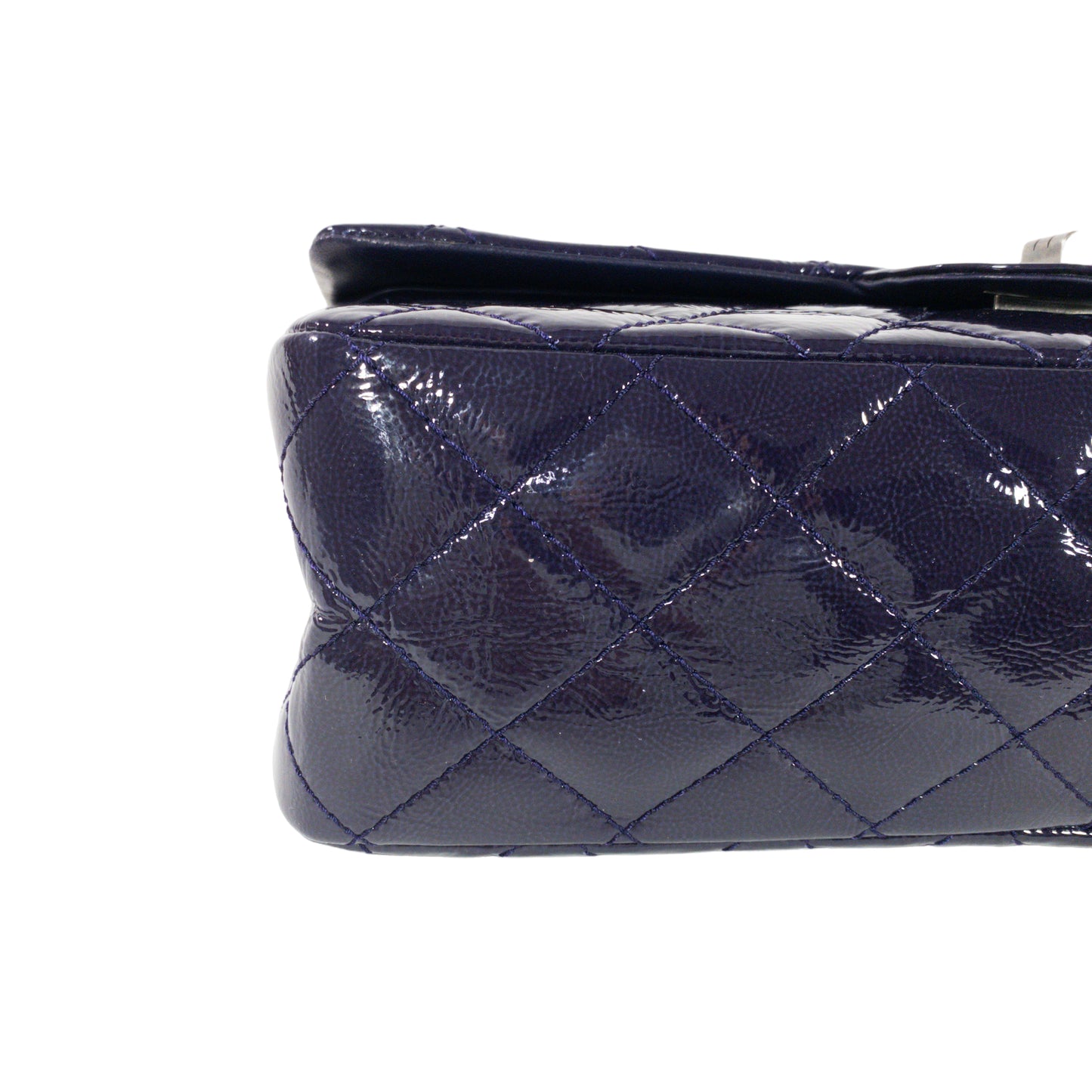 Chanel Purple Patent Leather Reissue 227 RHW