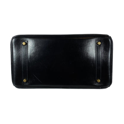 Hermes Vintage Black Birkin 35 Box Leather GHW