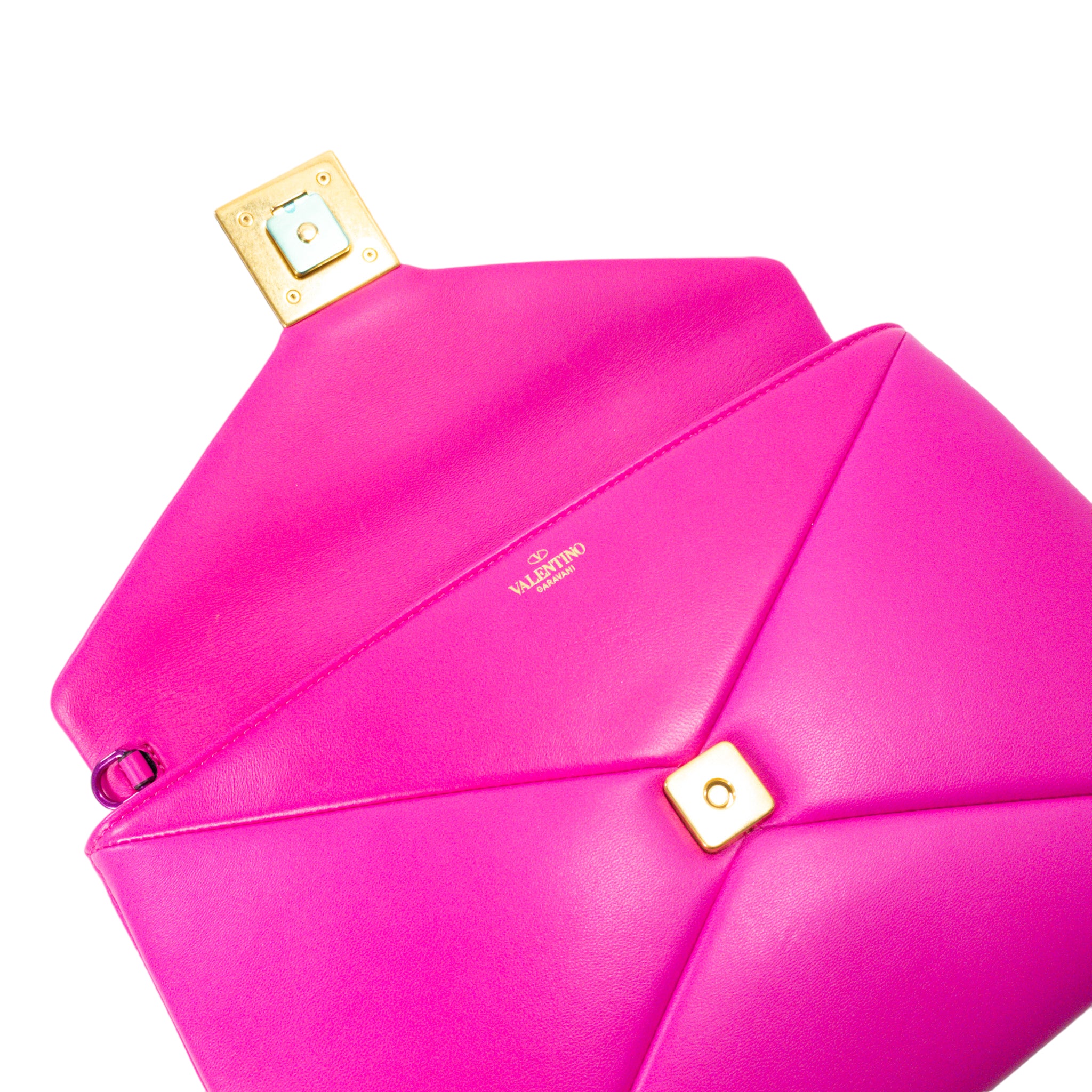 Valentino Fluo Pink One Stud Wristlet