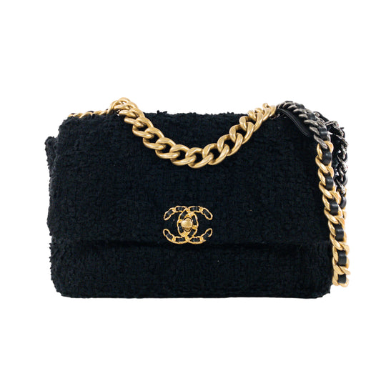 Chanel Black Tweed Large 19