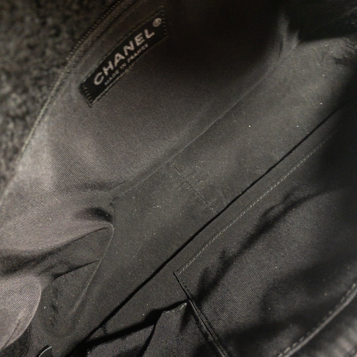 Chanel Black Tweed Large Easy Reissue