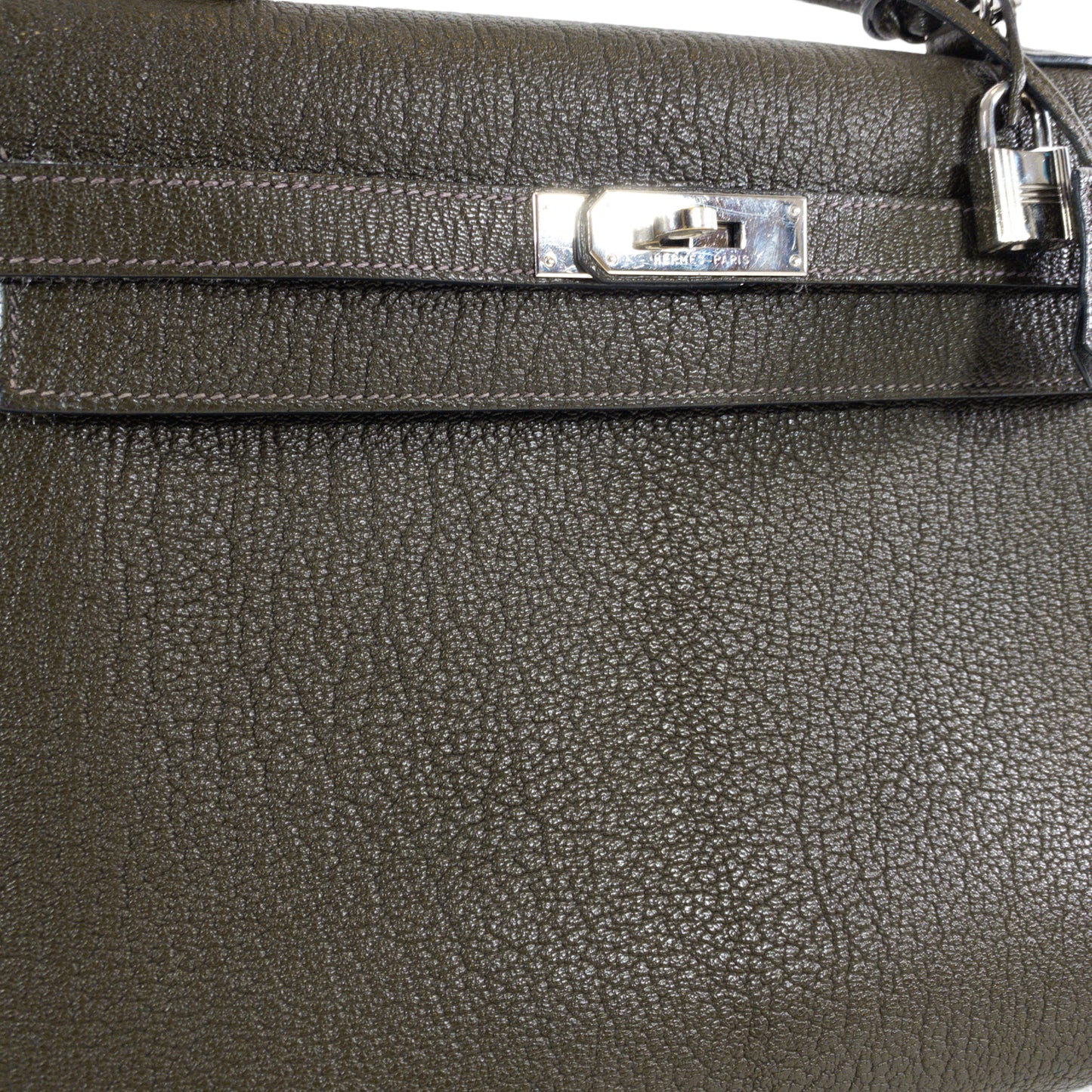 Hermes Kelly 32cm Green Chevre PHW