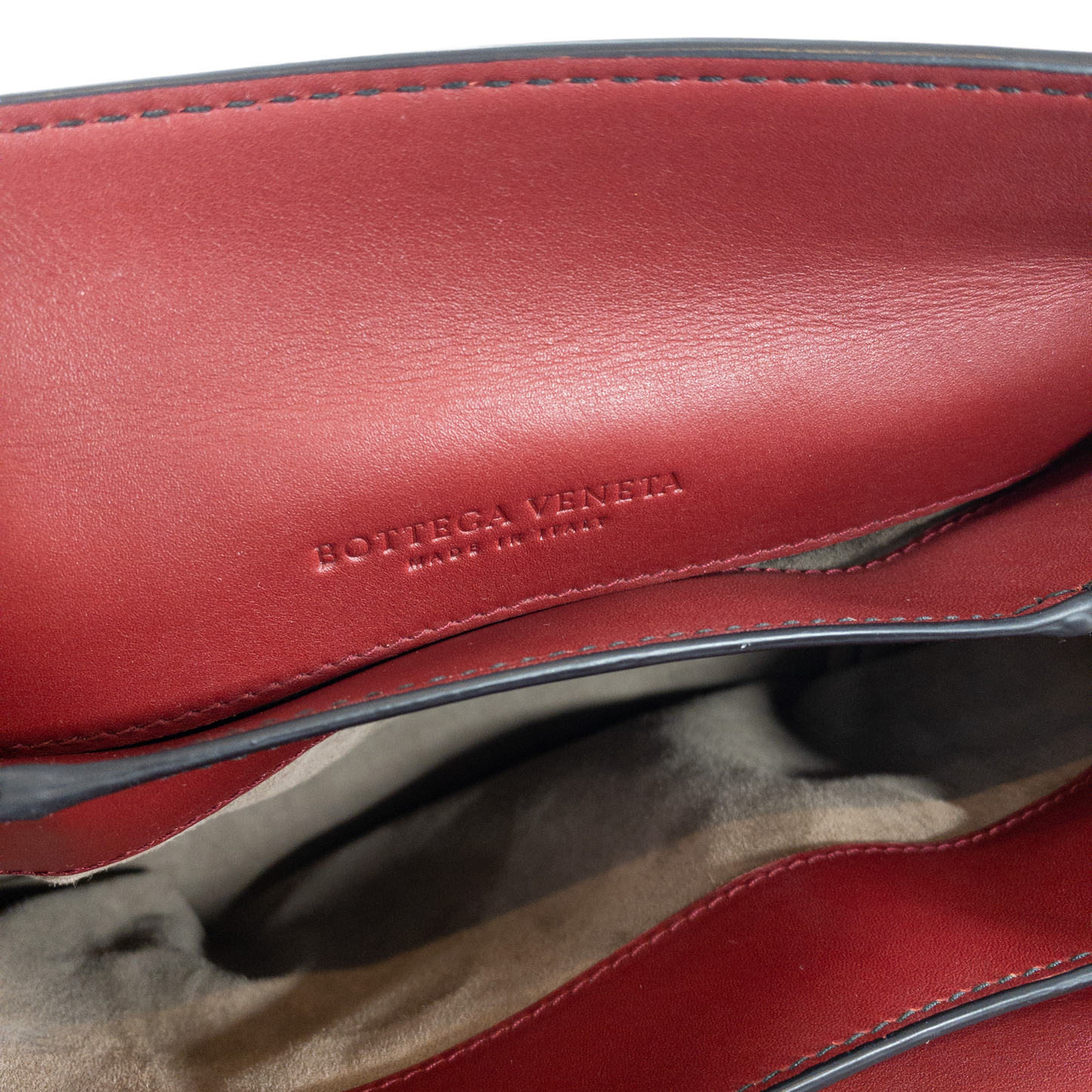 Bottega Veneta Red Intrecciato Top Handle