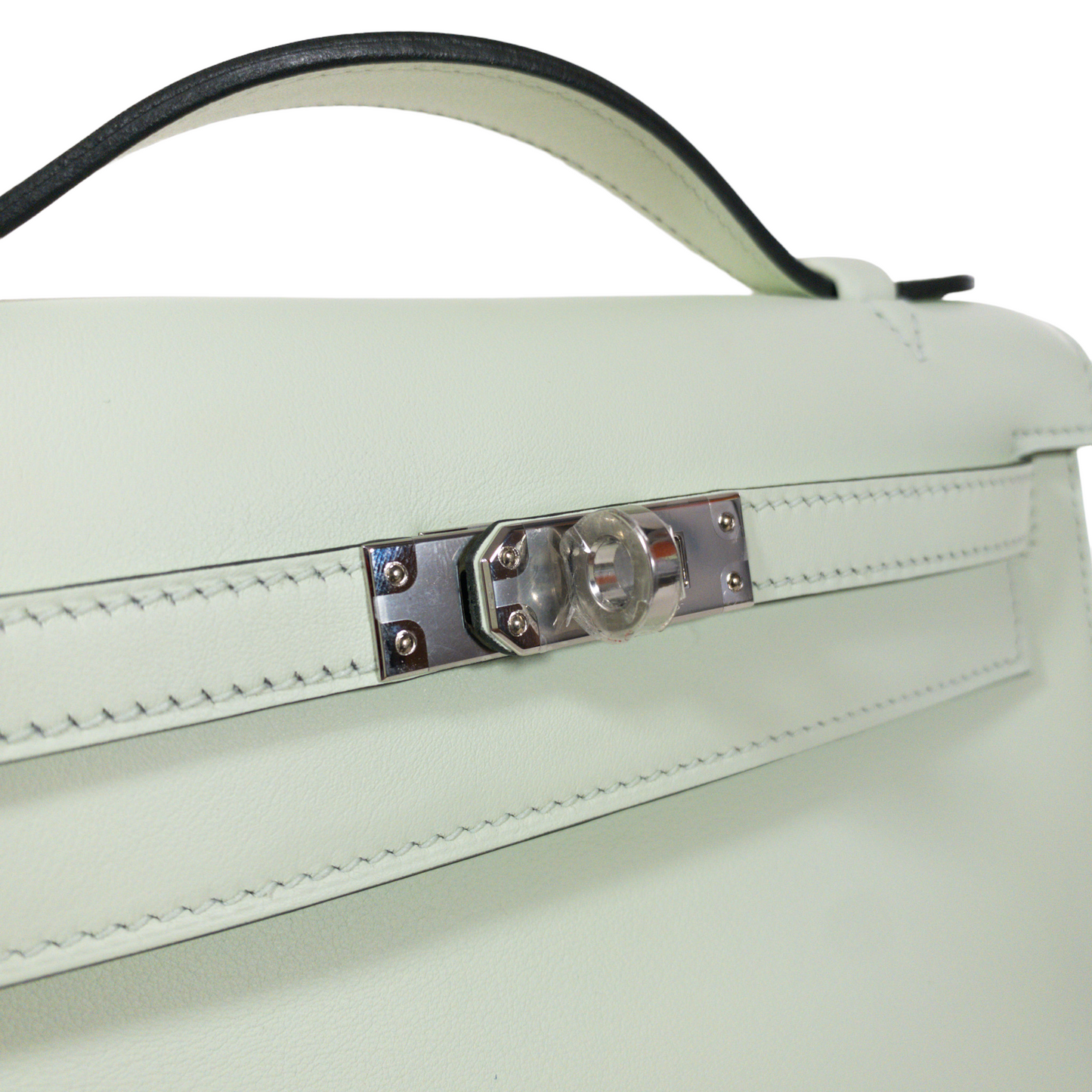 Hermes Kelly Pochette Vert Fizz PHW