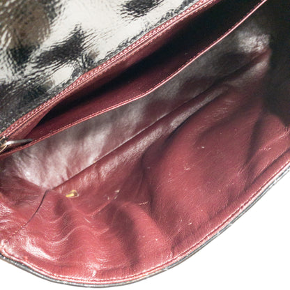 Chanel Black Glazed Single Flap Jumbo RHW