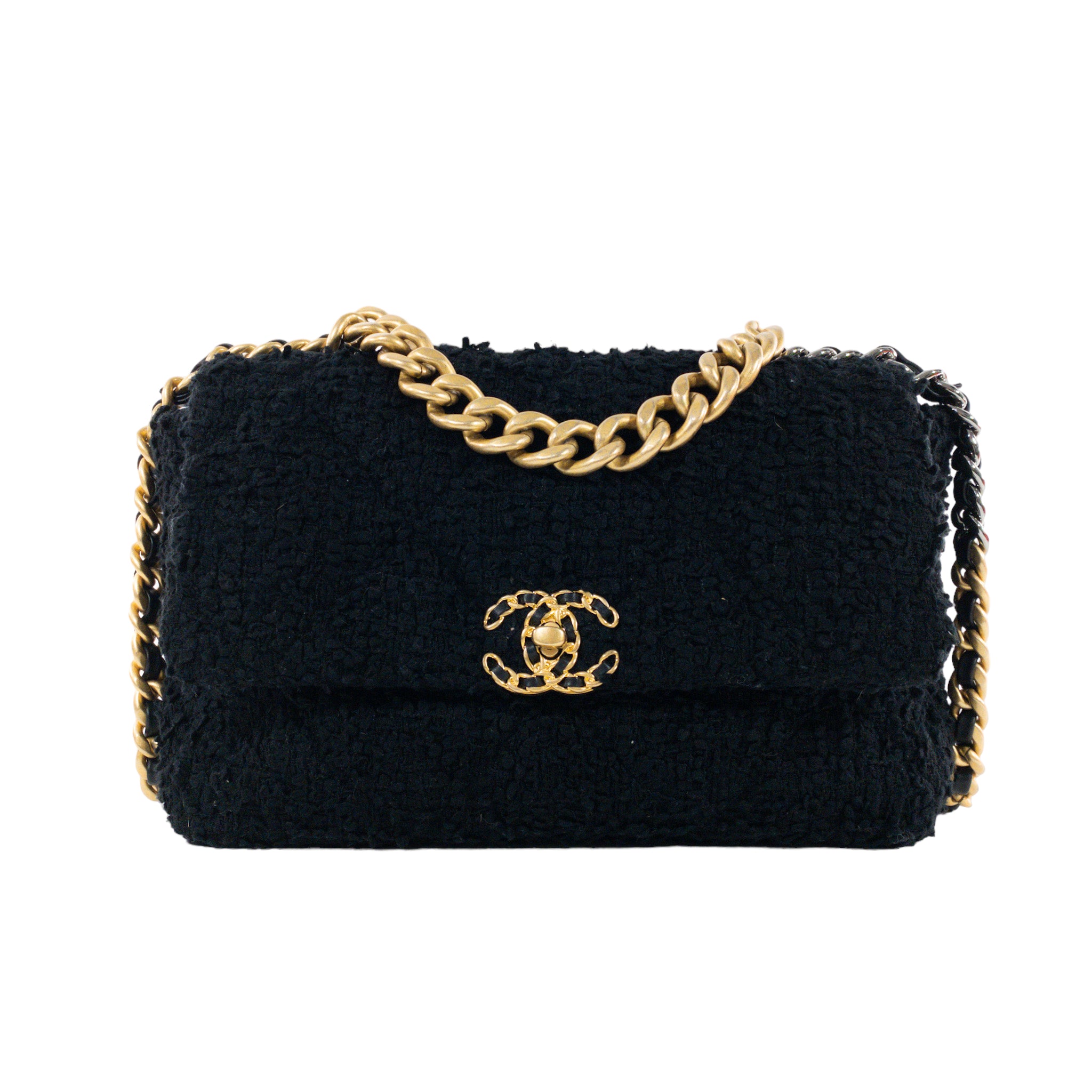 Chanel Black Tweed Large 19