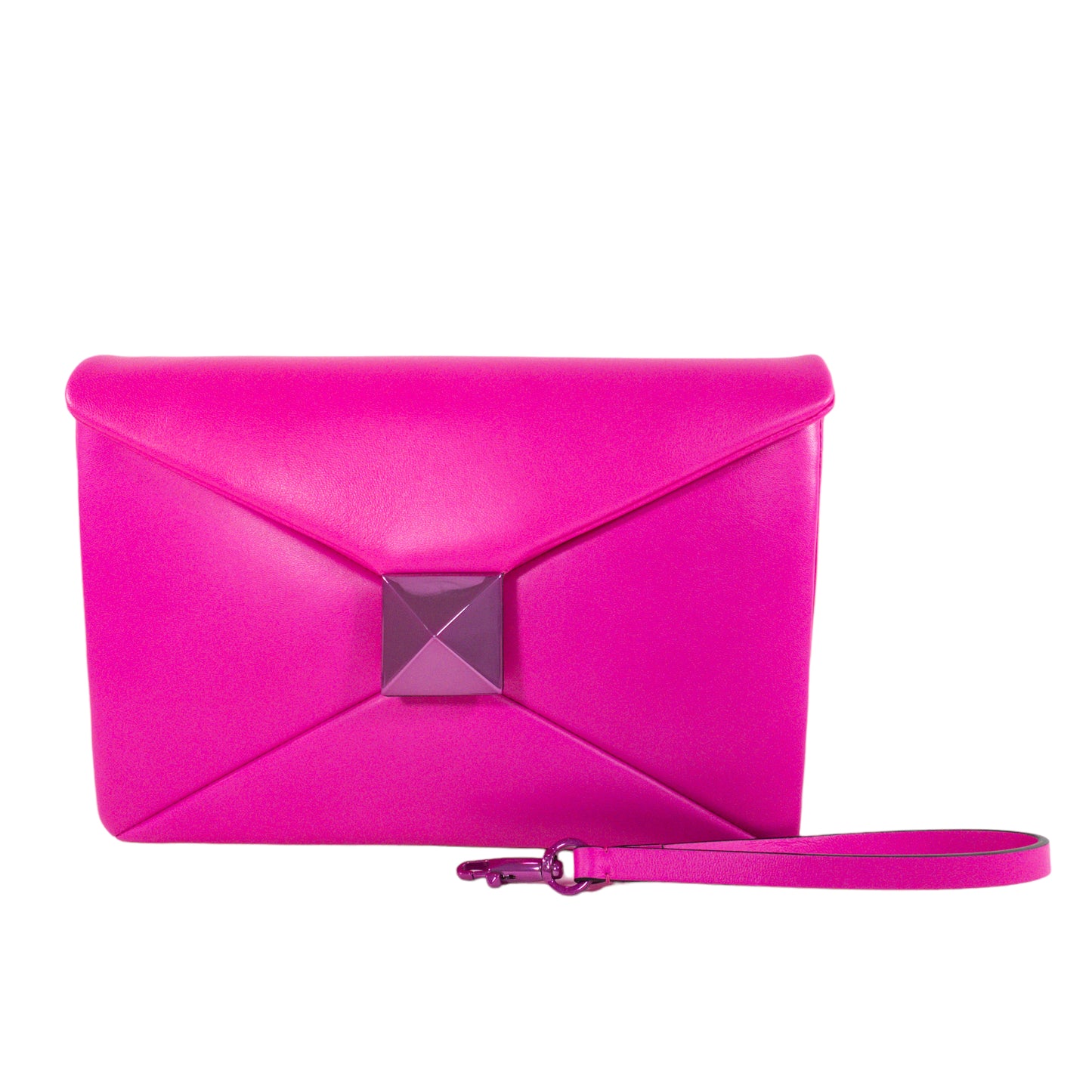 Valentino Fluo Pink One Stud Wristlet