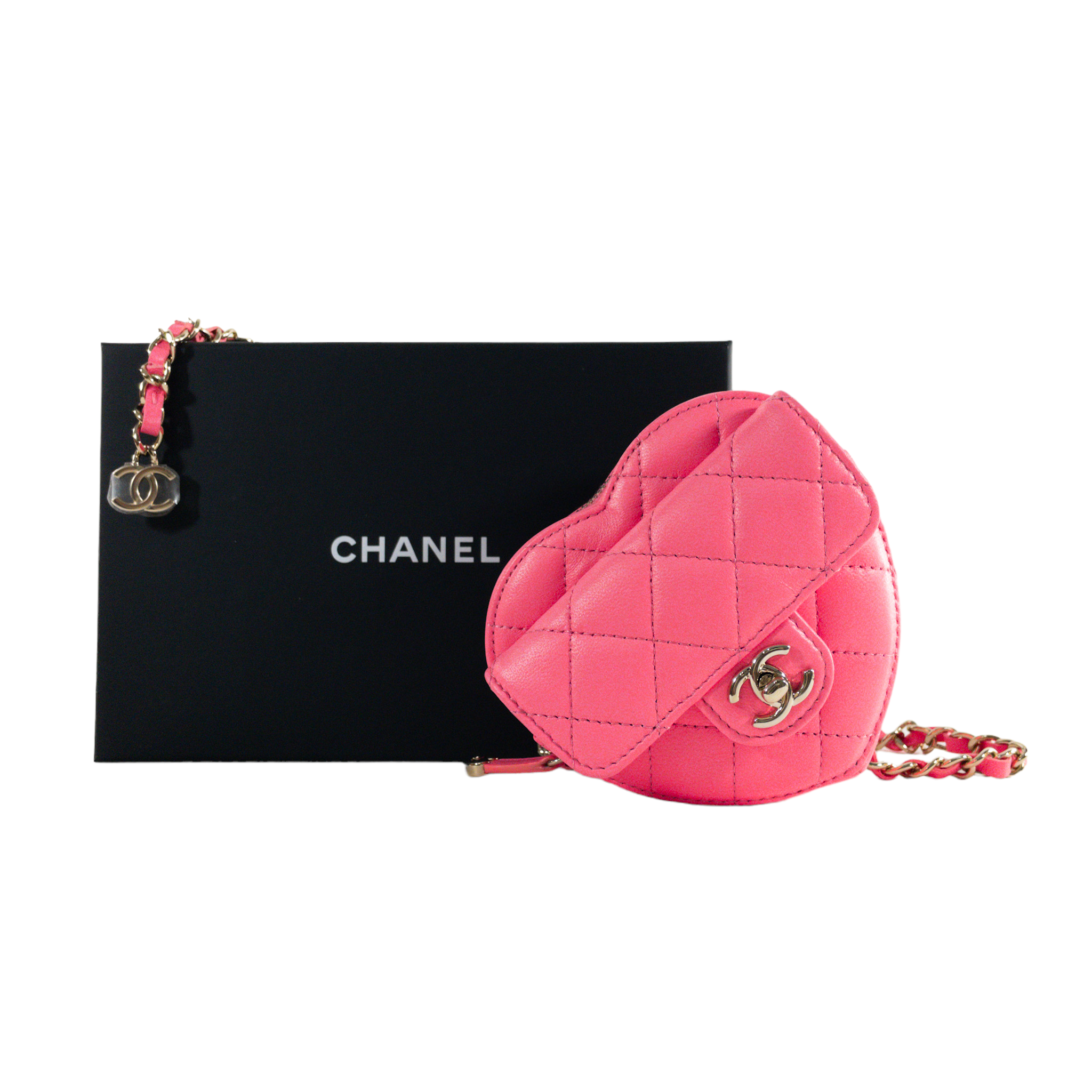 Chanel Pink Mini Heart Belt Bag