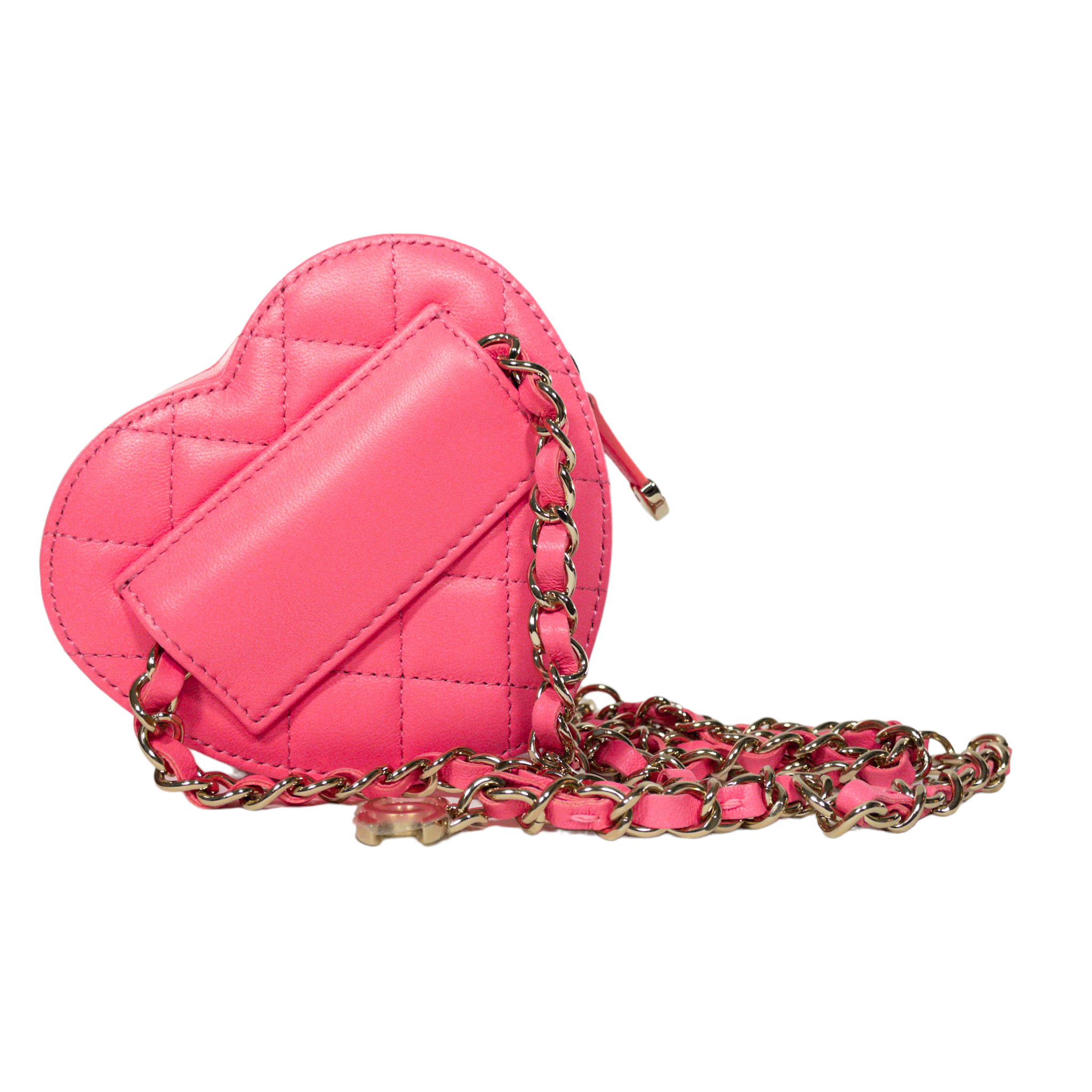 Heart Chain Chanel Handbag Chain Strap Black Coco De Toi Heart