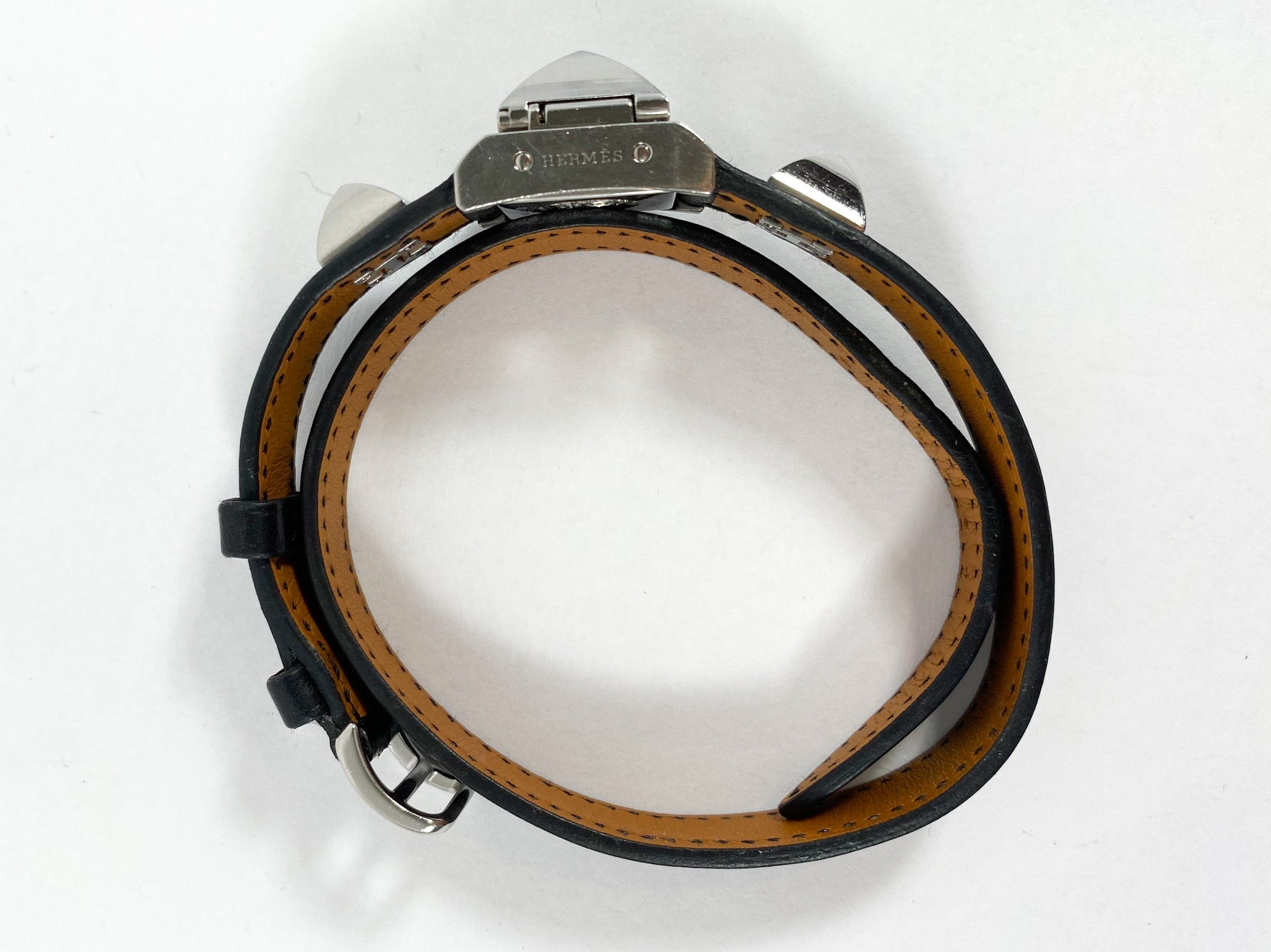 Hermès Black Medor Watch with extra Band
