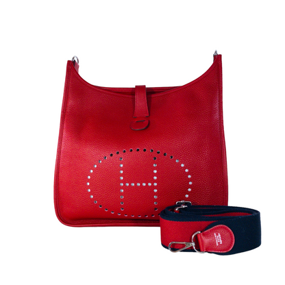 Hermes Rouge Casaque Evelyne GM PHW