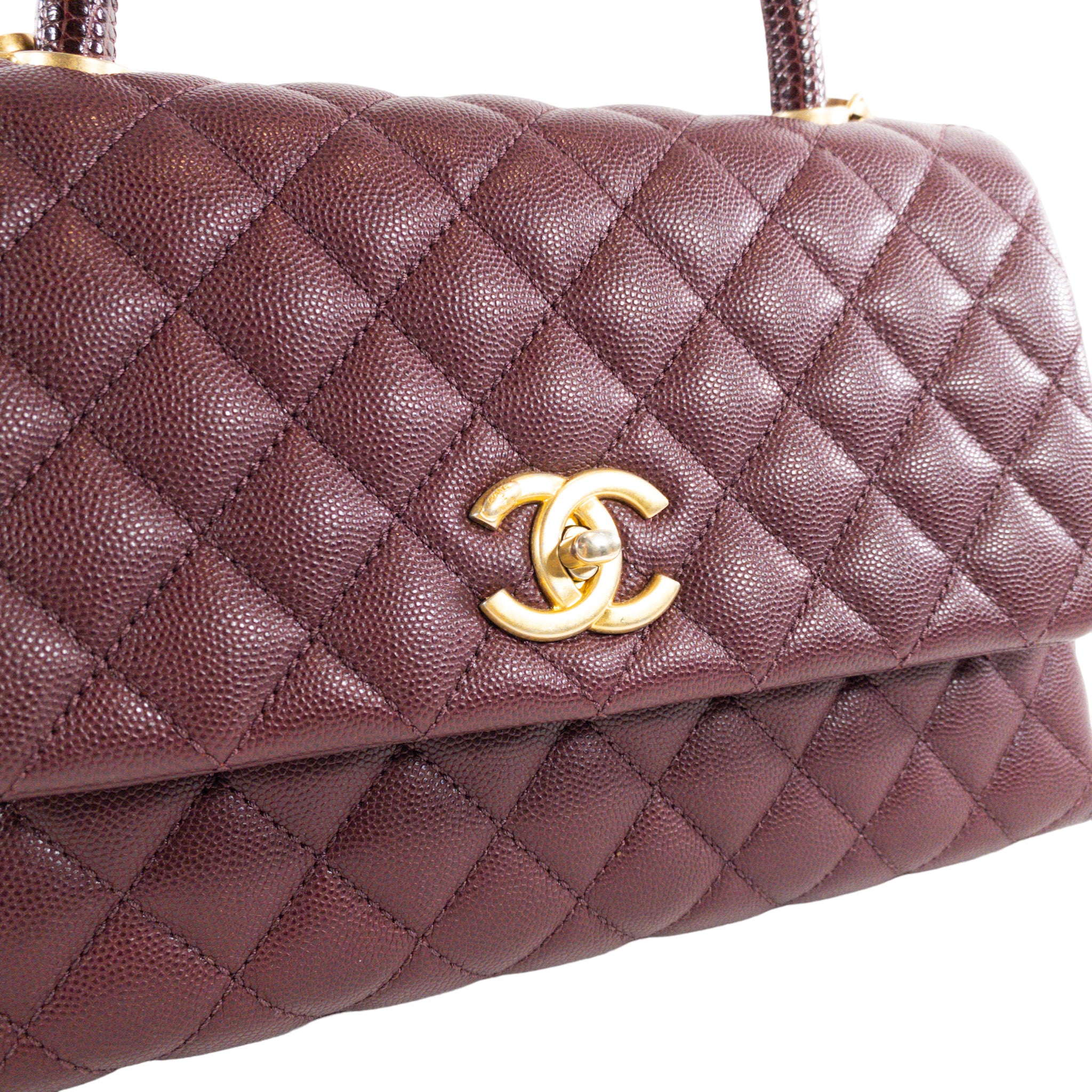 red coco handle chanel bag