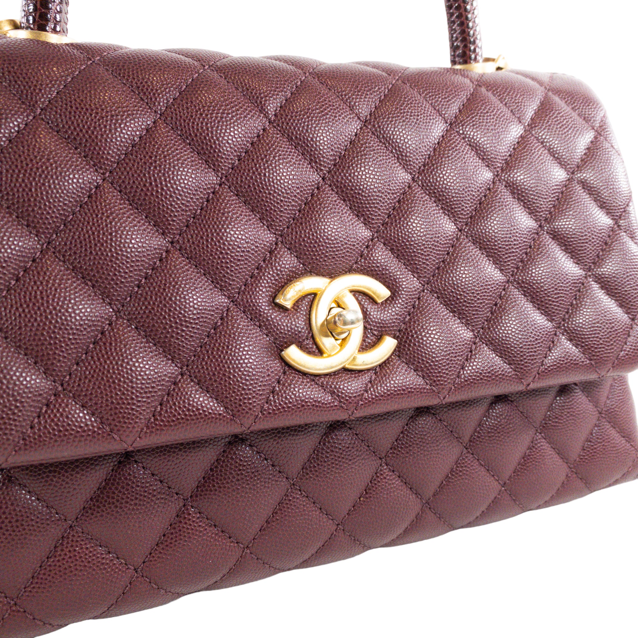 Chanel Caviar Quilted Mini Coco Handle Flap Black with GHW