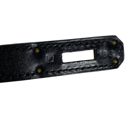 Hermes Vintage Black Birkin 35 Box Leather GHW