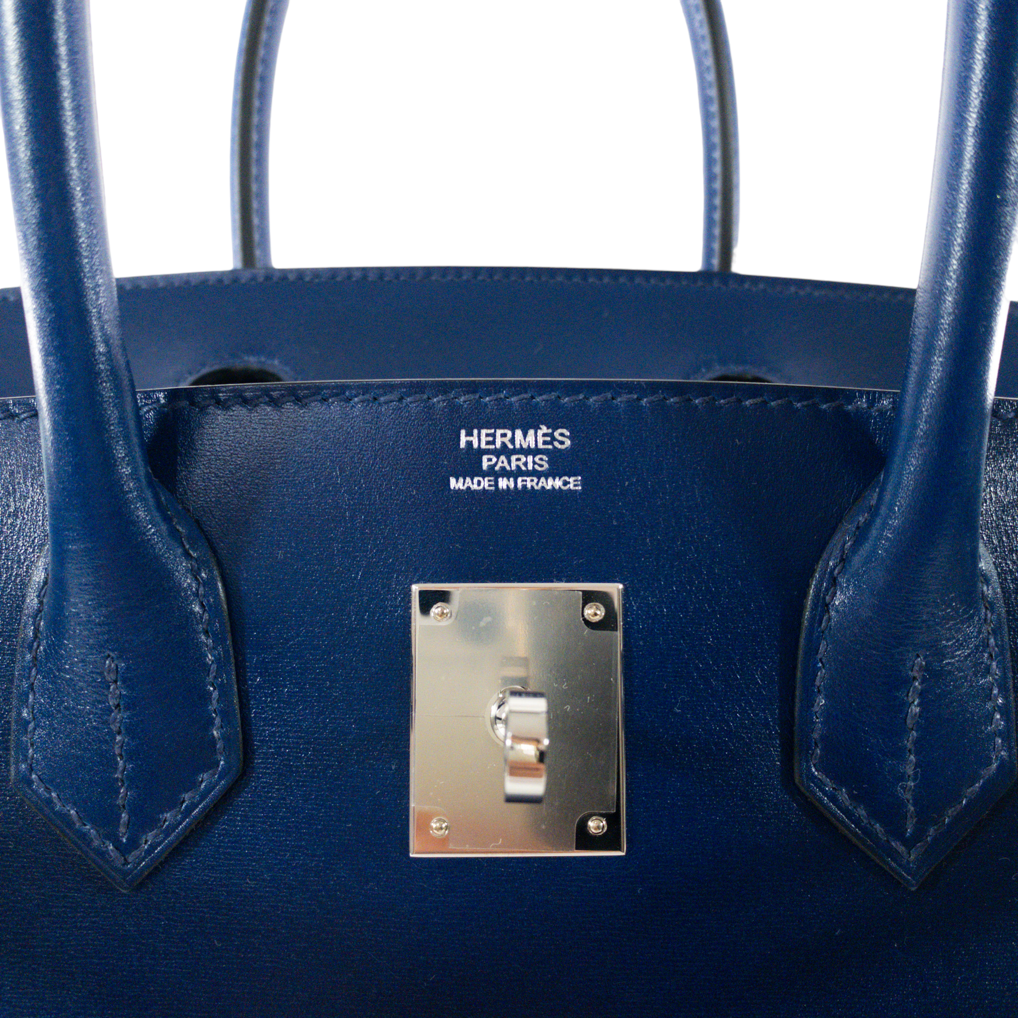 Hermes Blue Sapphire Sellier Birkin 30