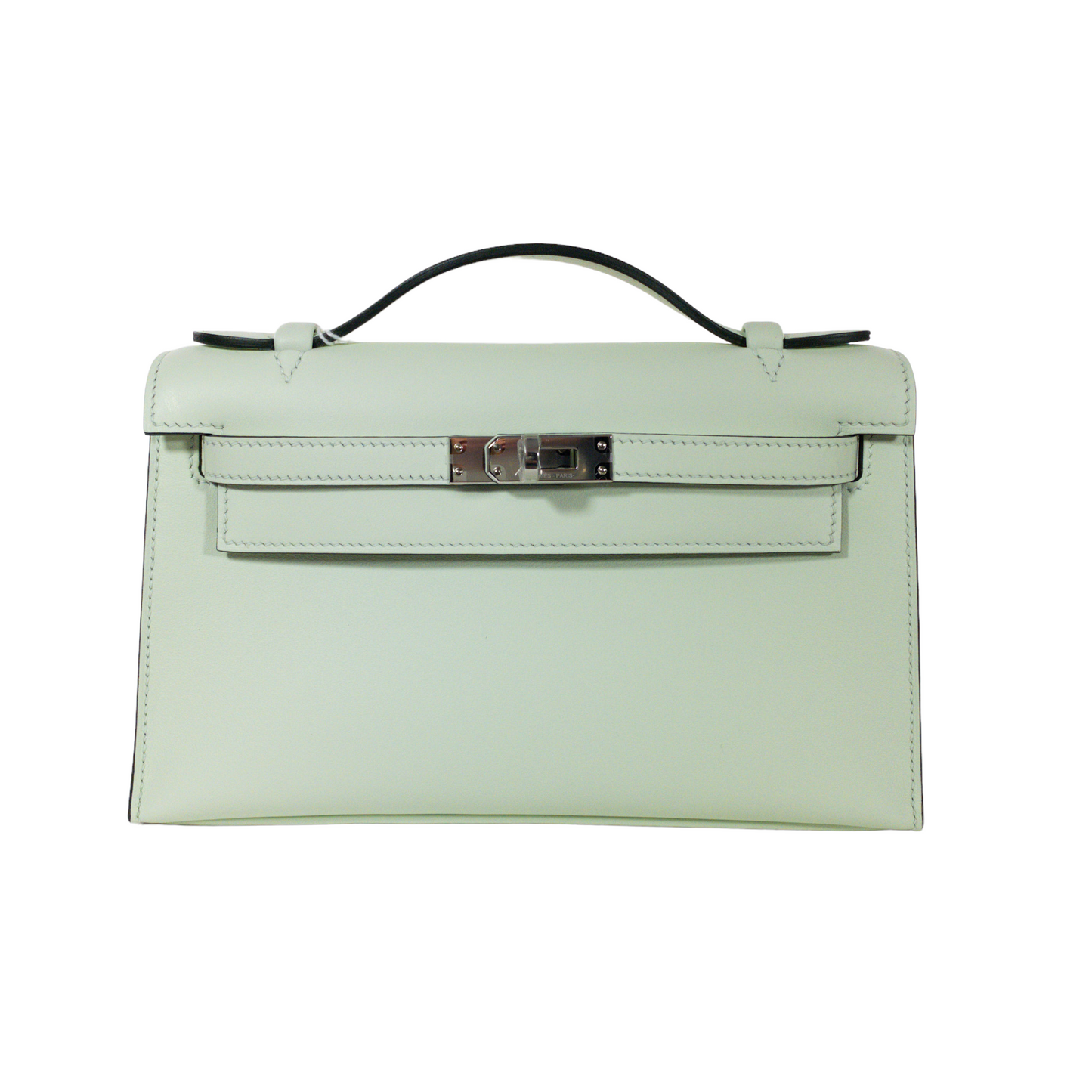 Hermes Kelly Pochette Vert Fizz PHW
