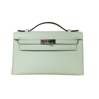 Hermes Kelly Pochette Vert Fizz PHW