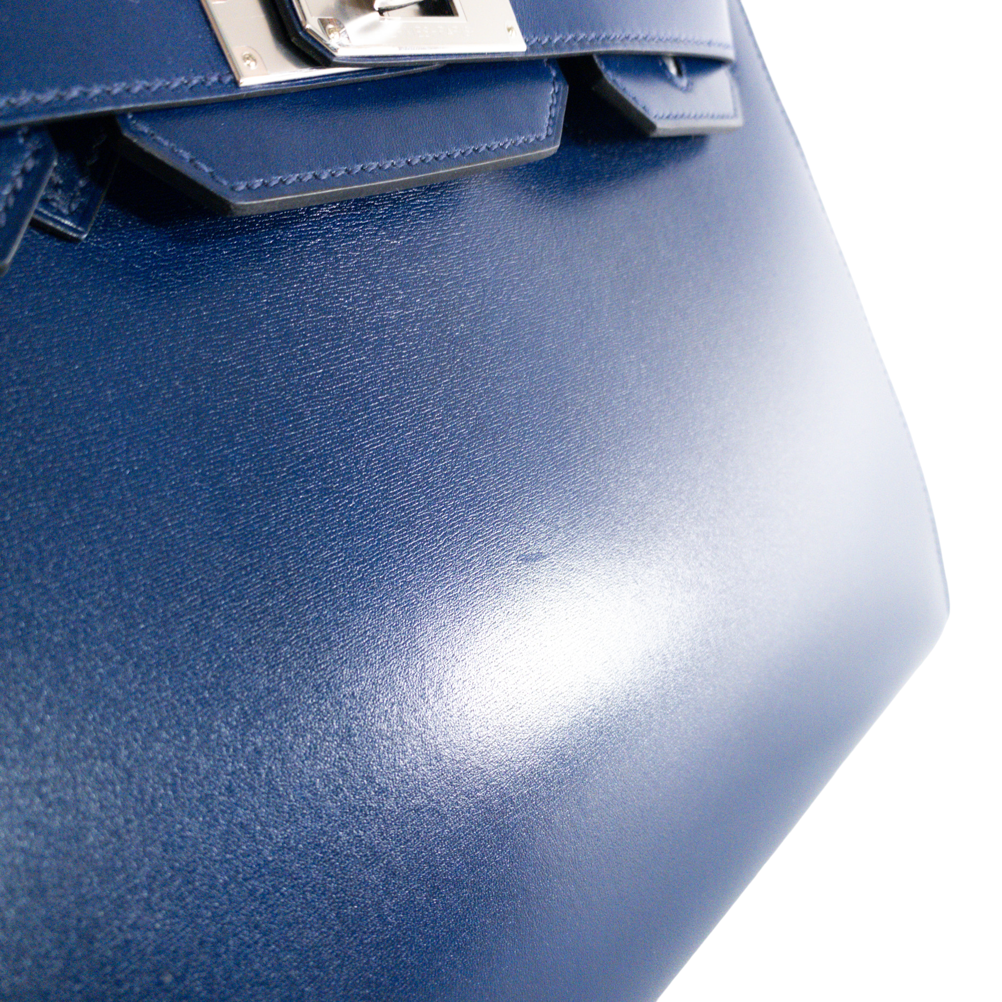Hermes Blue Sapphire Sellier Birkin 30