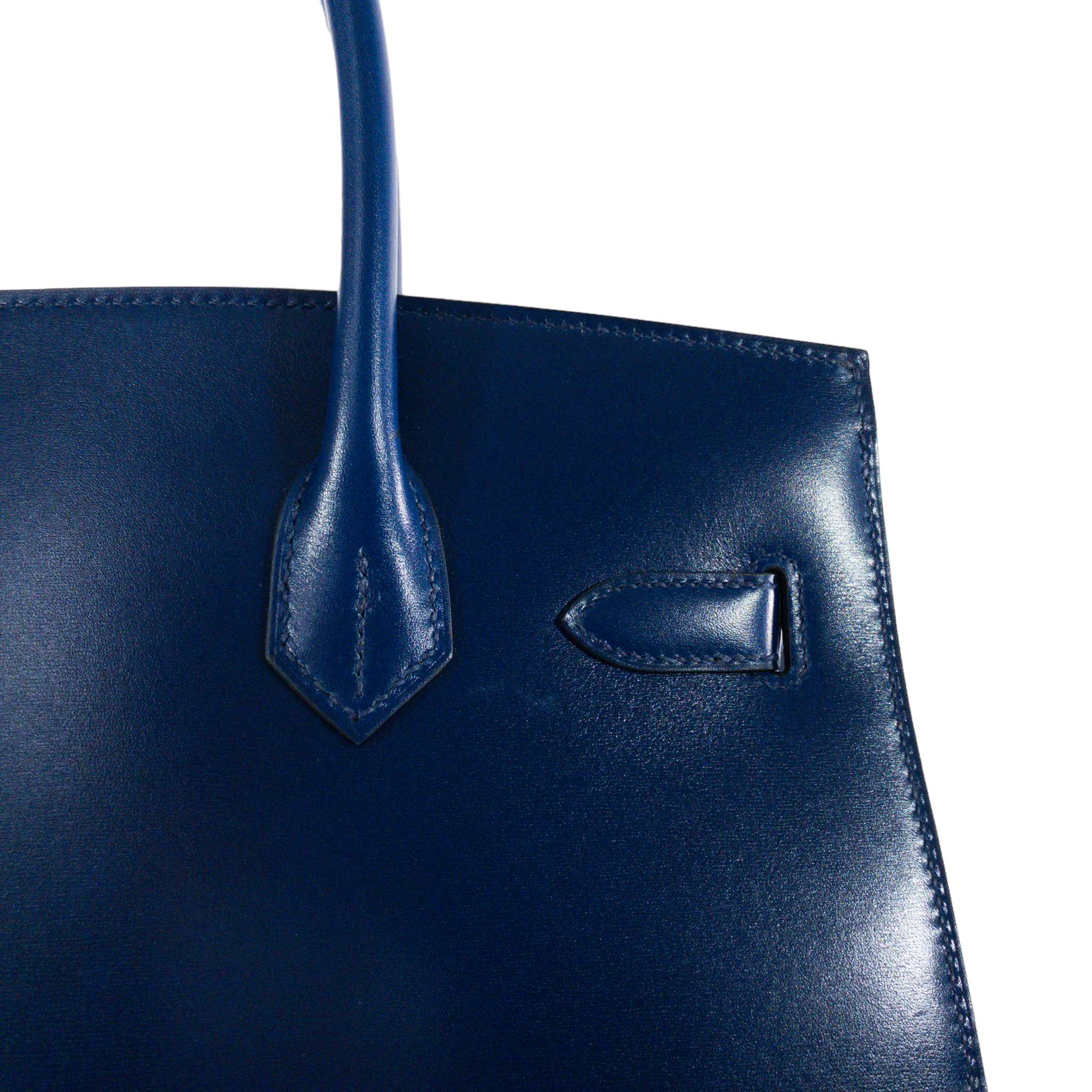 Hermes Blue Sapphire Sellier Birkin 30
