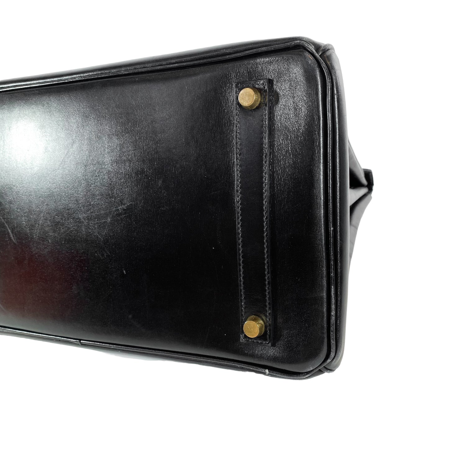 Hermes Vintage Black Birkin 35 Box Leather GHW