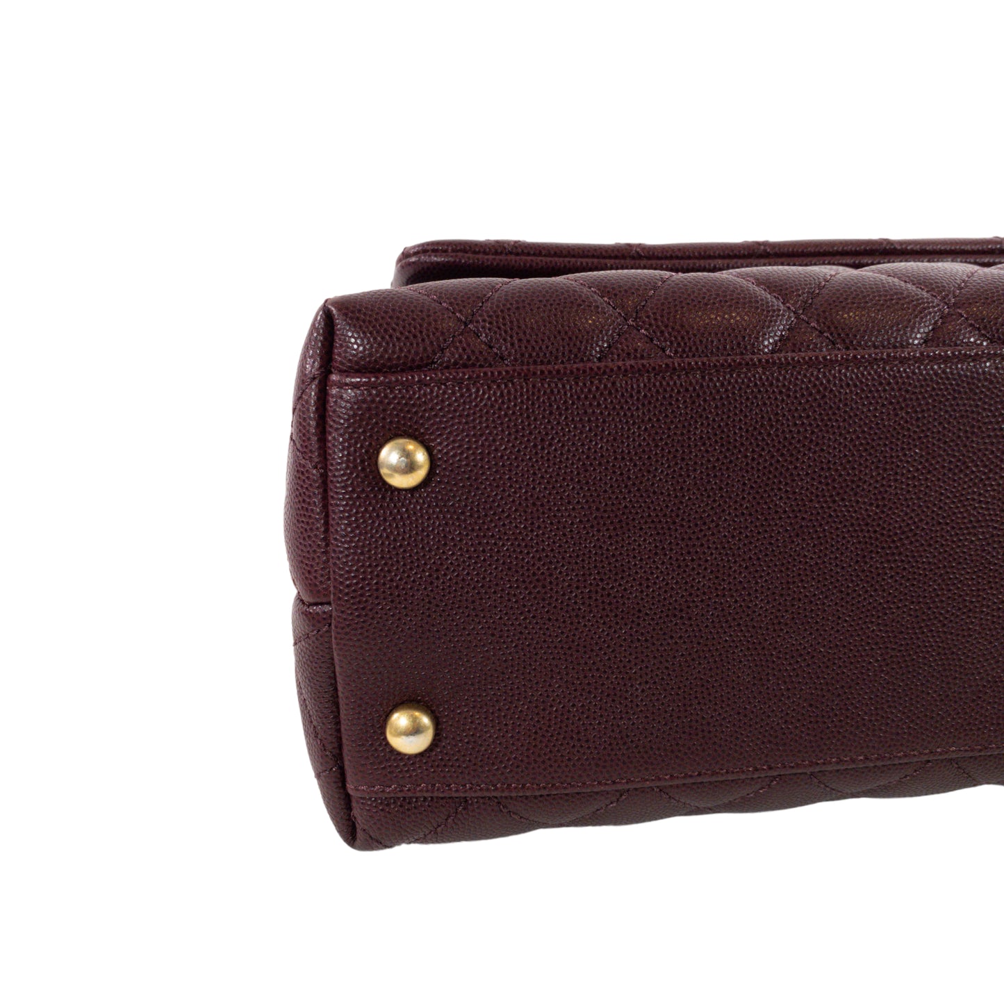 Chanel Medium Lizard Handle Coco Handle Burgundy Caviar GHW