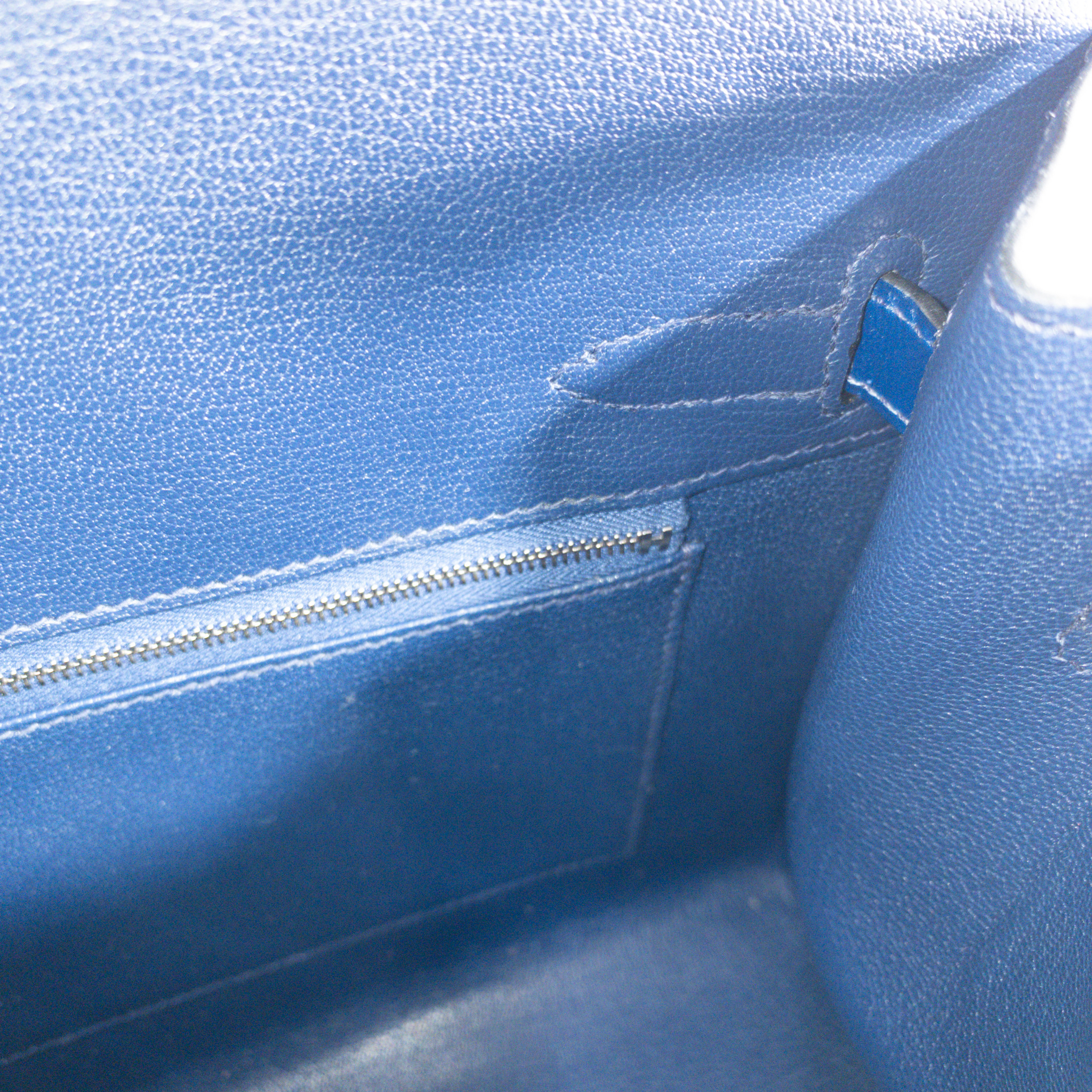 Hermes Blue Sapphire Sellier Birkin 30