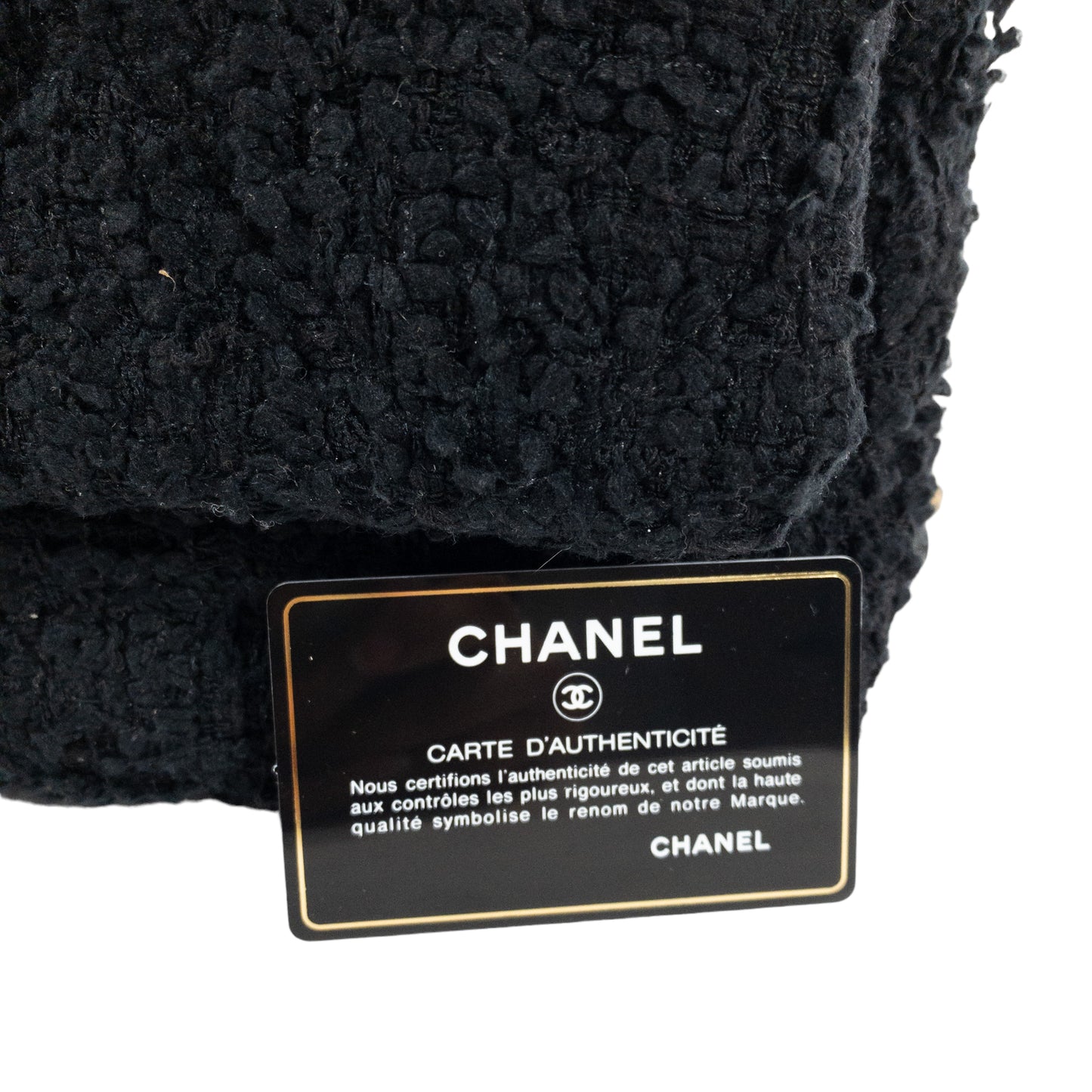 Chanel Black Tweed Large 19