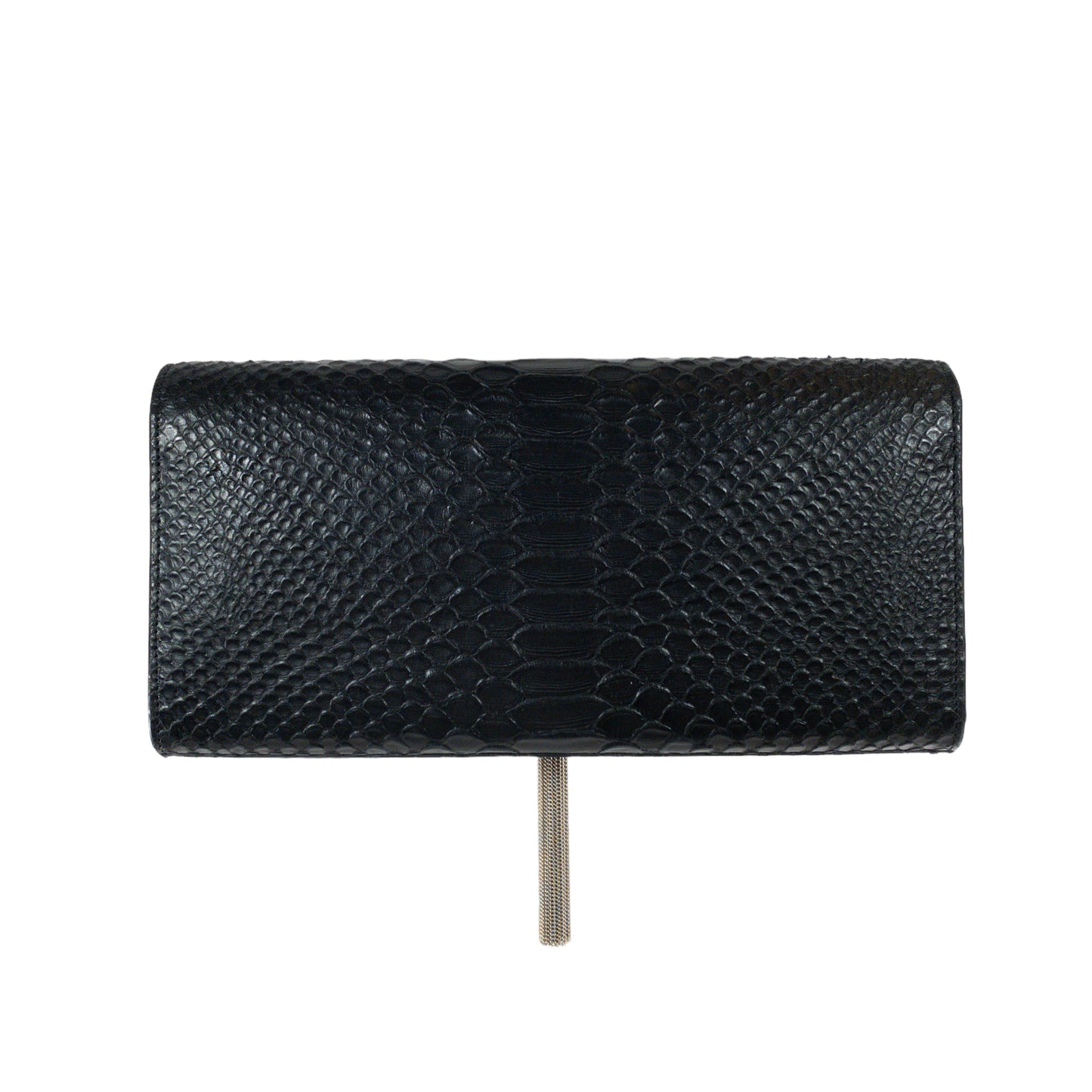 Saint Laurent Medium Tassel Kate Embossed Croc Clutch
