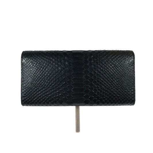 Saint Laurent Medium Tassel Kate Embossed Croc Clutch