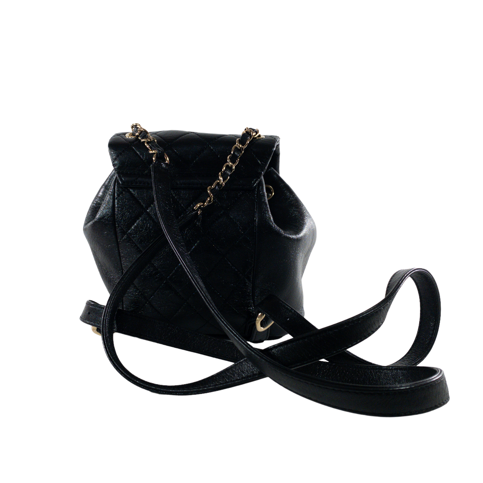 chanel duma backpack mini Chanel Black Glazed Leather Mini Duma Backpack GHW – Consign of the Times ™