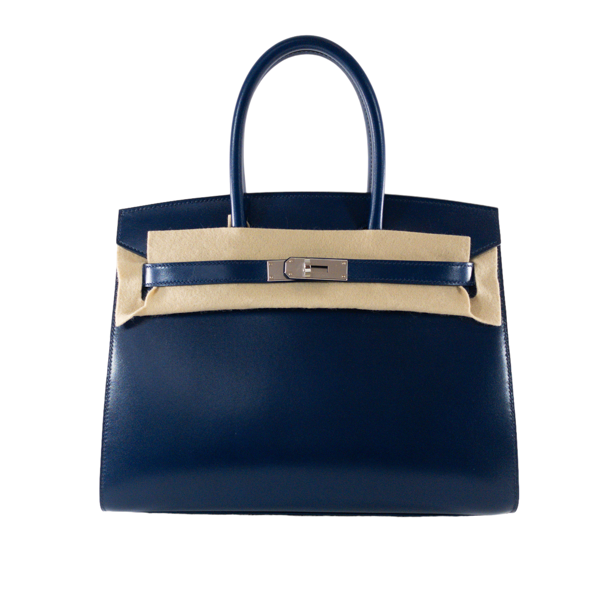 Hermes Blue Sapphire Sellier Birkin 30