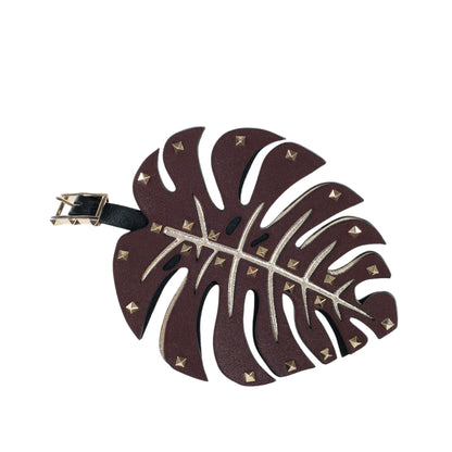 Valentino Burgundy Large Leather Bag Charm